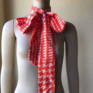 Vintage bold checkered head scarf, neck scarf os